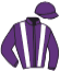 casaque portée par Huchede T. jockey du cheval de course JACINTHE D'AZUR, information pmu ZETURF