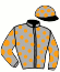 casaque portée par Hebert V. jockey du cheval de course JAMIE LEE WHITE, information pmu ZETURF