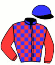 casaque portée par Barrier A. jockey du cheval de course FIRST GEMA, information pmu ZETURF