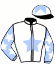 casaque portée par Molins Mlle A. jockey du cheval de course BRINJAL (GB), information pmu ZETURF
