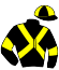 casaque portée par Gelormini G. jockey du cheval de course GAUCHO DE HOUELLE (FR), information pmu ZETURF