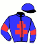 casaque portée par Lable Mlle M. jockey du cheval de course BRANDEIS JET (FR), information pmu ZETURF