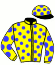 casaque portée par Santiago Mlle D. jockey du cheval de course KOKKINOLAIMIS (IE), information pmu ZETURF