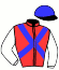 casaque portée par Crastus A. jockey du cheval de course MAKAT POKER (FR), information pmu ZETURF