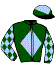 casaque portée par Bachelot T. jockey du cheval de course BLOCKING BET (FR), information pmu ZETURF