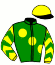 casaque portée par Crastus A. jockey du cheval de course DIAMOND VENDOME (FR), information pmu ZETURF