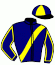 casaque portée par Donabedian Mlle M. jockey du cheval de course DARBY KALOUMA (FR), information pmu ZETURF