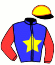 casaque portée par Polizzi P. jockey du cheval de course ENVOUTEUR D'AUGE (FR), information pmu ZETURF