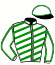 casaque portée par Decottignies Mlle L. jockey du cheval de course CRACK DU REYNARD (FR), information pmu ZETURF