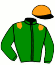 casaque portée par De Vaugiraud A. jockey du cheval de course DESIREZ MOI (FR), information pmu ZETURF