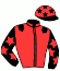 casaque portée par Mourice R. jockey du cheval de course EL POPOF (FR), information pmu ZETURF