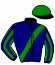 casaque portée par Briand Y. A. jockey du cheval de course ESPOIR JABA (FR), information pmu ZETURF