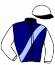 casaque portée par Foucault V. jockey du cheval de course GALACTIQUE MERITE (FR), information pmu ZETURF