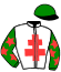 casaque portée par Laigron Ax. jockey du cheval de course CALZAC DE GUEZ (FR), information pmu ZETURF