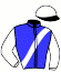 casaque portée par Audin T. jockey du cheval de course HIJO MOKO, information pmu ZETURF