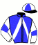 casaque portée par Messager M. jockey du cheval de course HAWAI MAGIE (FR), information pmu ZETURF