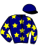 casaque portée par Stefano S. jockey du cheval de course JESTELLE VISAIS, information pmu ZETURF