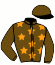 casaque portée par Toussaint C. jockey du cheval de course GIRL VENESI, information pmu ZETURF