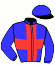 casaque portée par Vercruysse P. jockey du cheval de course JACK FLAC, information pmu ZETURF