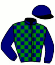 casaque portée par Derieux R. jockey du cheval de course JASMIN DE COEUR, information pmu ZETURF