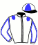 casaque portée par Thomas Dam. jockey du cheval de course TAM KONIG, information pmu ZETURF