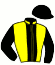 casaque portée par Bartos J. jockey du cheval de course WOPART, information pmu ZETURF