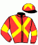casaque portée par De Giles F. jockey du cheval de course COOKILAYONE, information pmu ZETURF