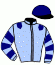 casaque portée par Vercruysse P. jockey du cheval de course HICONE DOREE, information pmu ZETURF