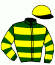 casaque portée par Demuro C. jockey du cheval de course AS A CHARM, information pmu ZETURF