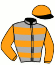 casaque portée par Orani Ant. jockey du cheval de course PIENSA EN MI, information pmu ZETURF