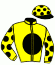 casaque portée par Seguy V. jockey du cheval de course JAGDA, information pmu ZETURF