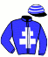 casaque portée par Roussel Léo jockey du cheval de course KANDERAS, information pmu ZETURF