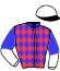 casaque portée par Stefano S. jockey du cheval de course GO CHICAGO, information pmu ZETURF