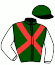casaque portée par Guyon M. jockey du cheval de course YES ZARA, information pmu ZETURF