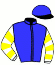 casaque portée par Guilbert N. jockey du cheval de course GYPSE D'ANGE, information pmu ZETURF