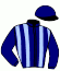 casaque portée par Demuro C. jockey du cheval de course BLACK COSMO, information pmu ZETURF