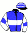 casaque portée par Boutin Hug. jockey du cheval de course LE QUEEN, information pmu ZETURF