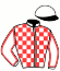 casaque portée par Martens C. jockey du cheval de course IRON CASH, information pmu ZETURF