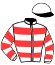casaque portée par Guelpa J. jockey du cheval de course HISTOIRE DE LOISIR, information pmu ZETURF