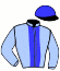 casaque portée par Veron F. jockey du cheval de course ETERNAL OPTIMIST, information pmu ZETURF