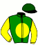 casaque portée par Hardouin E. jockey du cheval de course MADOUSS, information pmu ZETURF