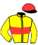 casaque portée par Millet G. jockey du cheval de course KING OF MEADOWS, information pmu ZETURF