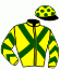 casaque portée par Grandin M. jockey du cheval de course GIRAFFE, information pmu ZETURF