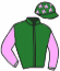 casaque portée par Crastus A. jockey du cheval de course L'ENFANT TERRIBLE, information pmu ZETURF