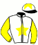 casaque portée par Crastus A. jockey du cheval de course JACKSUN, information pmu ZETURF