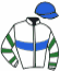 casaque portée par Valle Skar Mlle F. jockey du cheval de course NORRIDOR, information pmu ZETURF