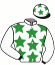 casaque portée par Janacek V. jockey du cheval de course RAIKU, information pmu ZETURF