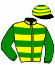 casaque portée par Demuro C. jockey du cheval de course DENIA, information pmu ZETURF