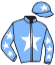 casaque portée par Besnier H. jockey du cheval de course GEOPOLITIC, information pmu ZETURF