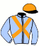 casaque portée par Boutin Hug. jockey du cheval de course KINGDOM, information pmu ZETURF